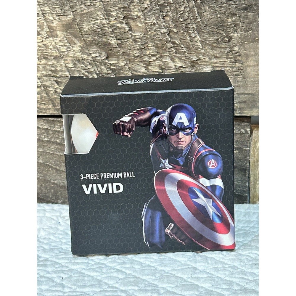 Volvik Vivid Marvel X Golf Balls (Captain America, 4pk) NEW